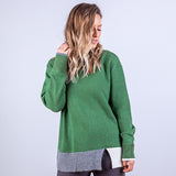 Tri Colour Winter Knit - Green/Cream/Grey