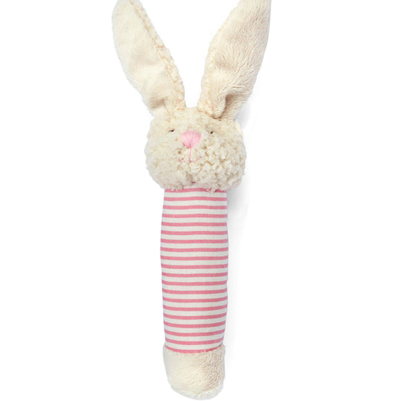 Bunny Baby Rattle Pink