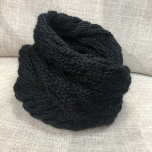 SALE! Fancy Knit Scarf - Black
