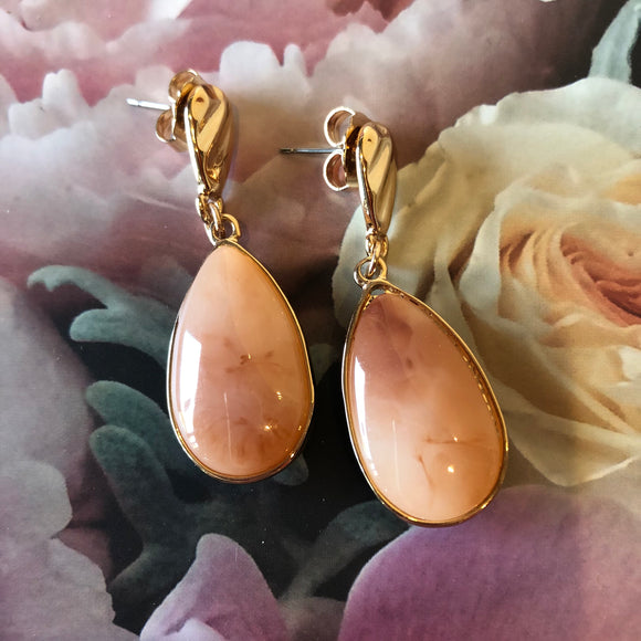 Peach Stone earrings