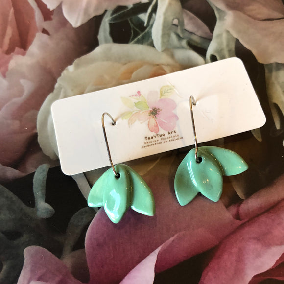 Porcelain Flower Drop earrings