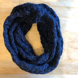 Knit Scarf - Blue/Silver