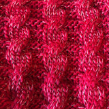 Knit Scarf - Red/Silver