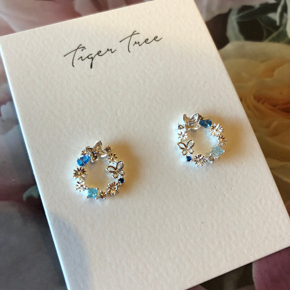 Beautiful Blues Crystal Stud earrings