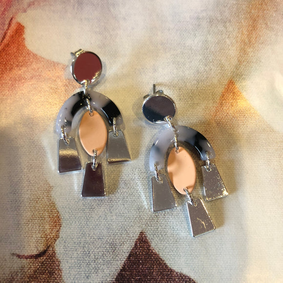 Art Deco Peach earrings