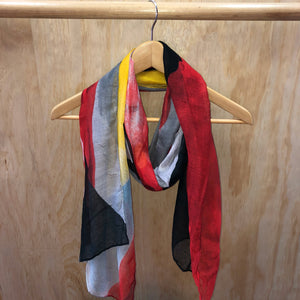 Abstract Art Scarf - Black