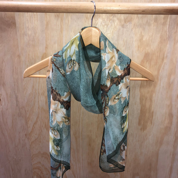 Full Bloom Scarf - Green