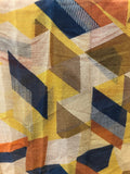 Geometric Print Scarf - Yellow