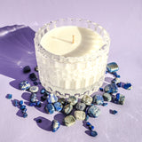 Crystal Candle Lapis Lazuli - Summer Fruits & Frangipani