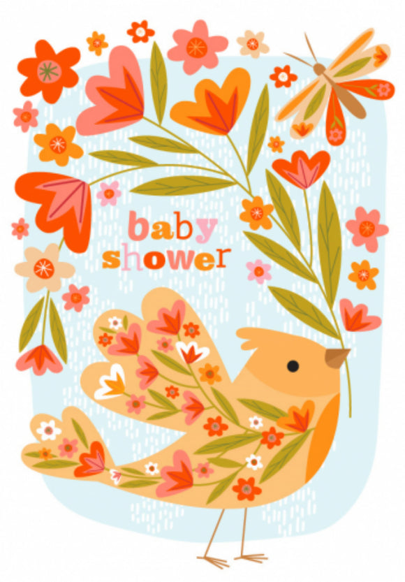 Baby Shower Bird Card