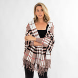 NEW! Wrap Cardi - Taupe Check