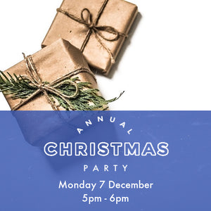 Christmas Party - Thursday 3 Dec - 5pm to 6pm