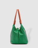 Poppet Plait Top Handle Bag - Green