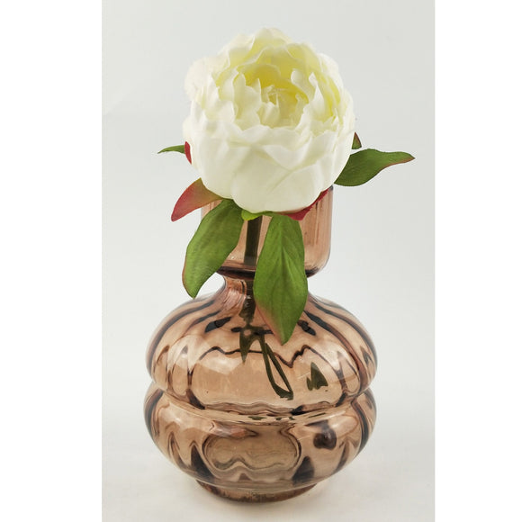 Curved Glass Vase Small - Rose