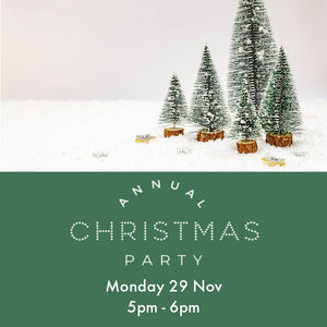 Christmas Party - Monday 29 November - 5pm to 6pm