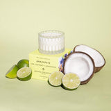 Crystal Candle Amazonite - Lime, Coconut & Lemongrass