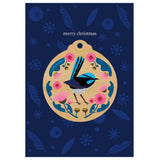 CHRISTMAS 2021! Christmas Decoration Card - Blue Bird