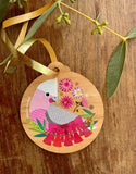 CHRISTMAS 2021! Christmas Decoration Card - Pink Bird