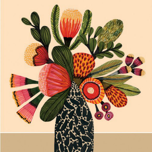 Banksias in a Vase Card