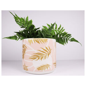 SALE! Palm Planter Pink/Gold Large 18cm